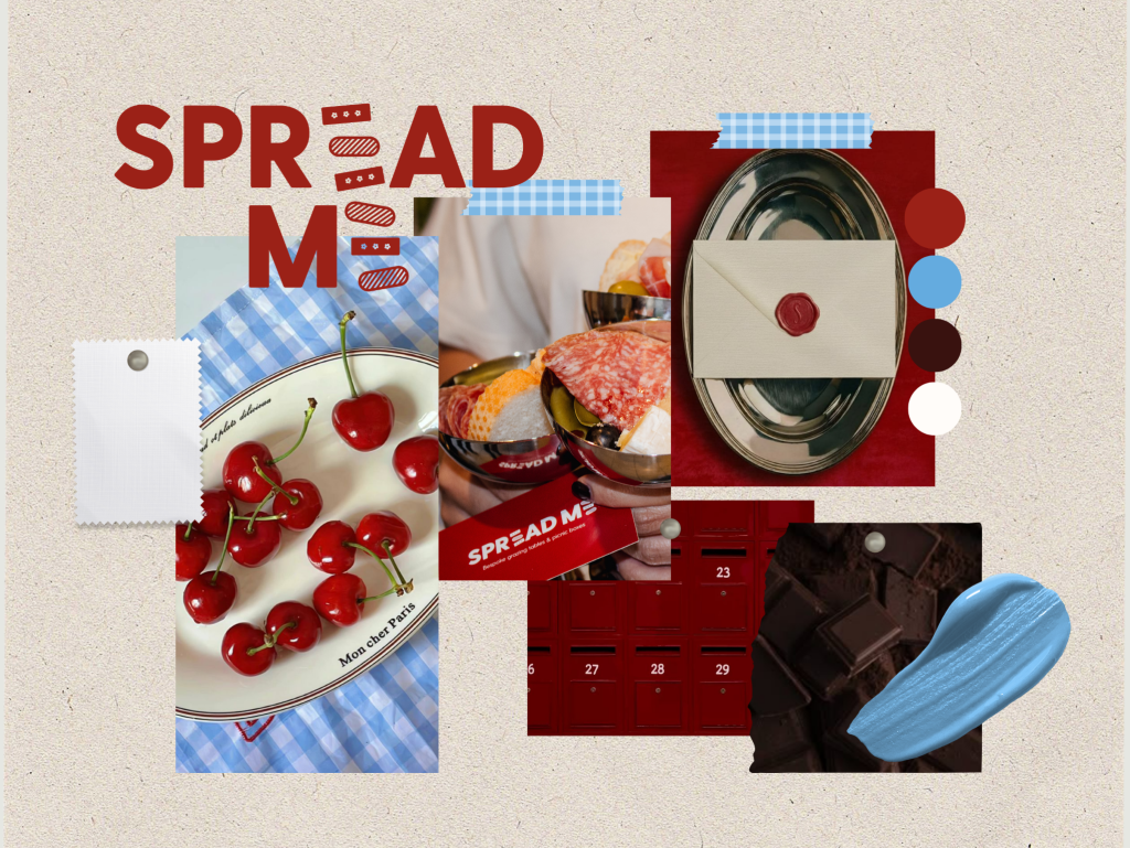 spread me mood board rebrand